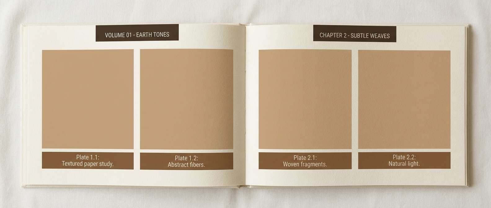 photobook spread in sepia browns