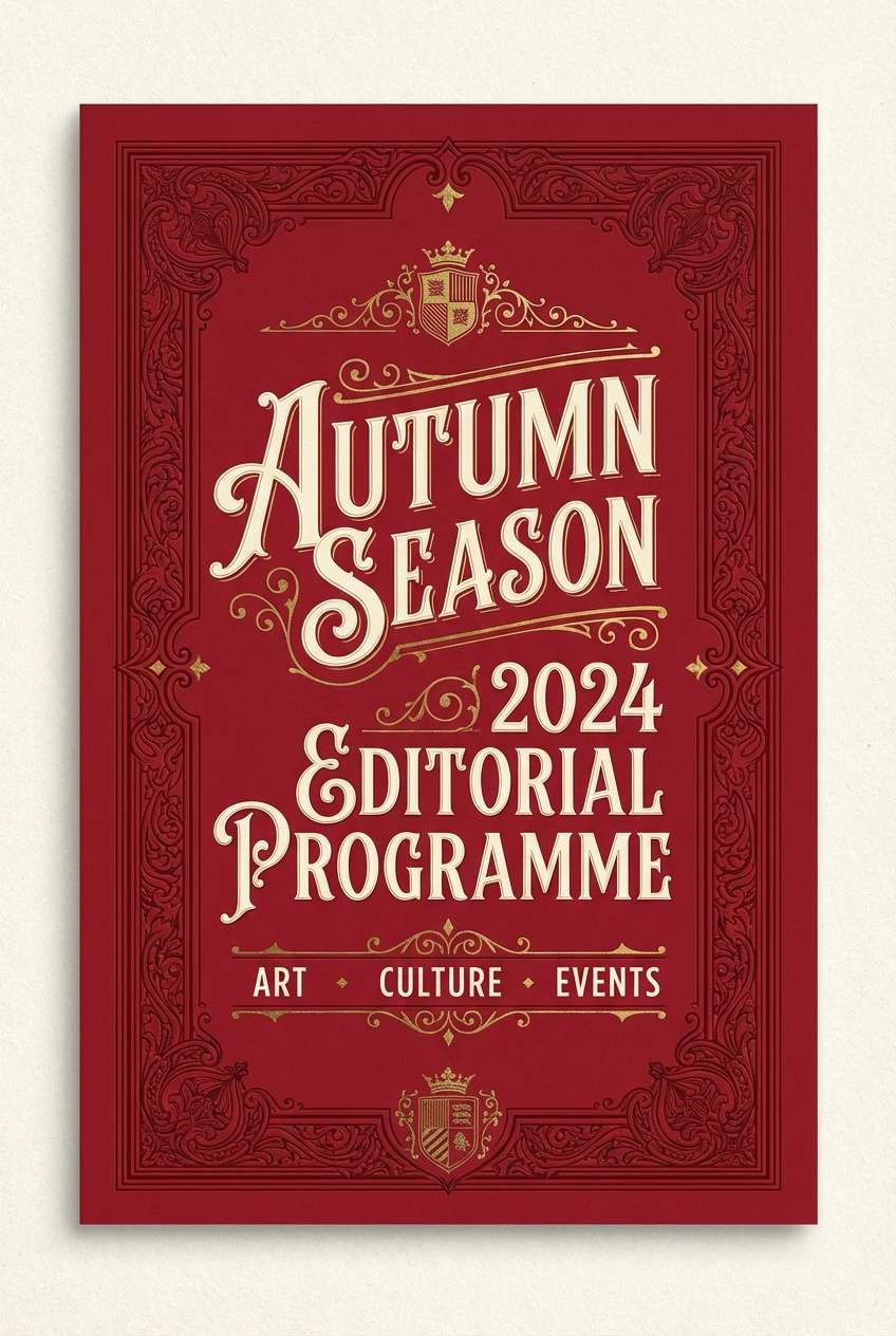 opera brochure in velvet red and gold