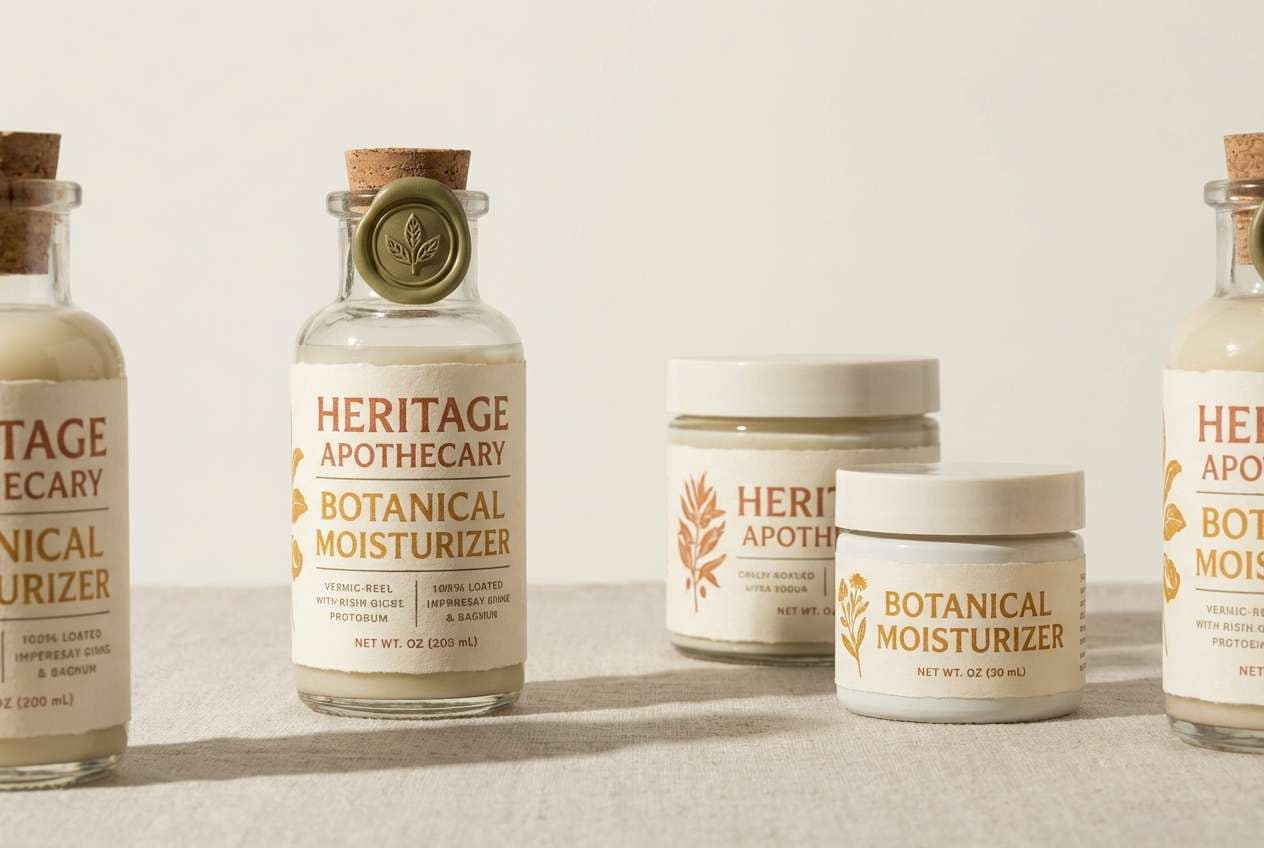 heritage packaging in warm fresco colors