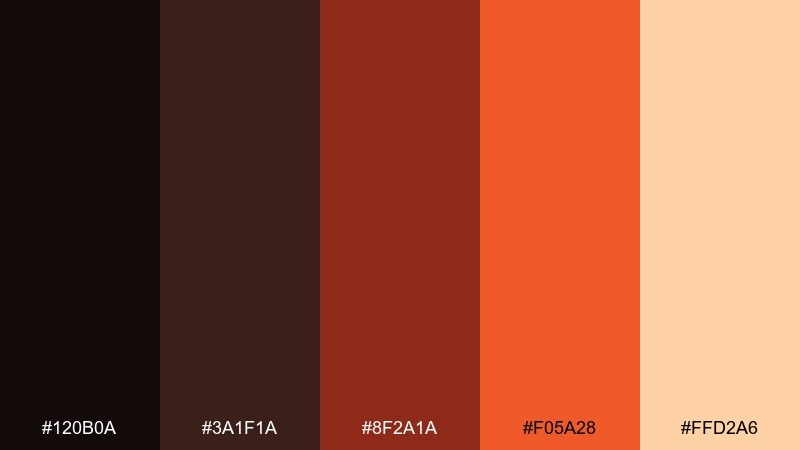 basalt ember lava color palette with hex codes