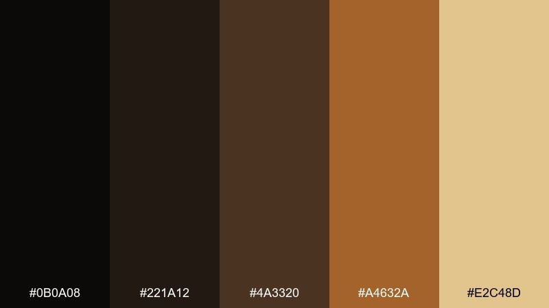 basement coal and amber haunted mansion color palette with hex codes