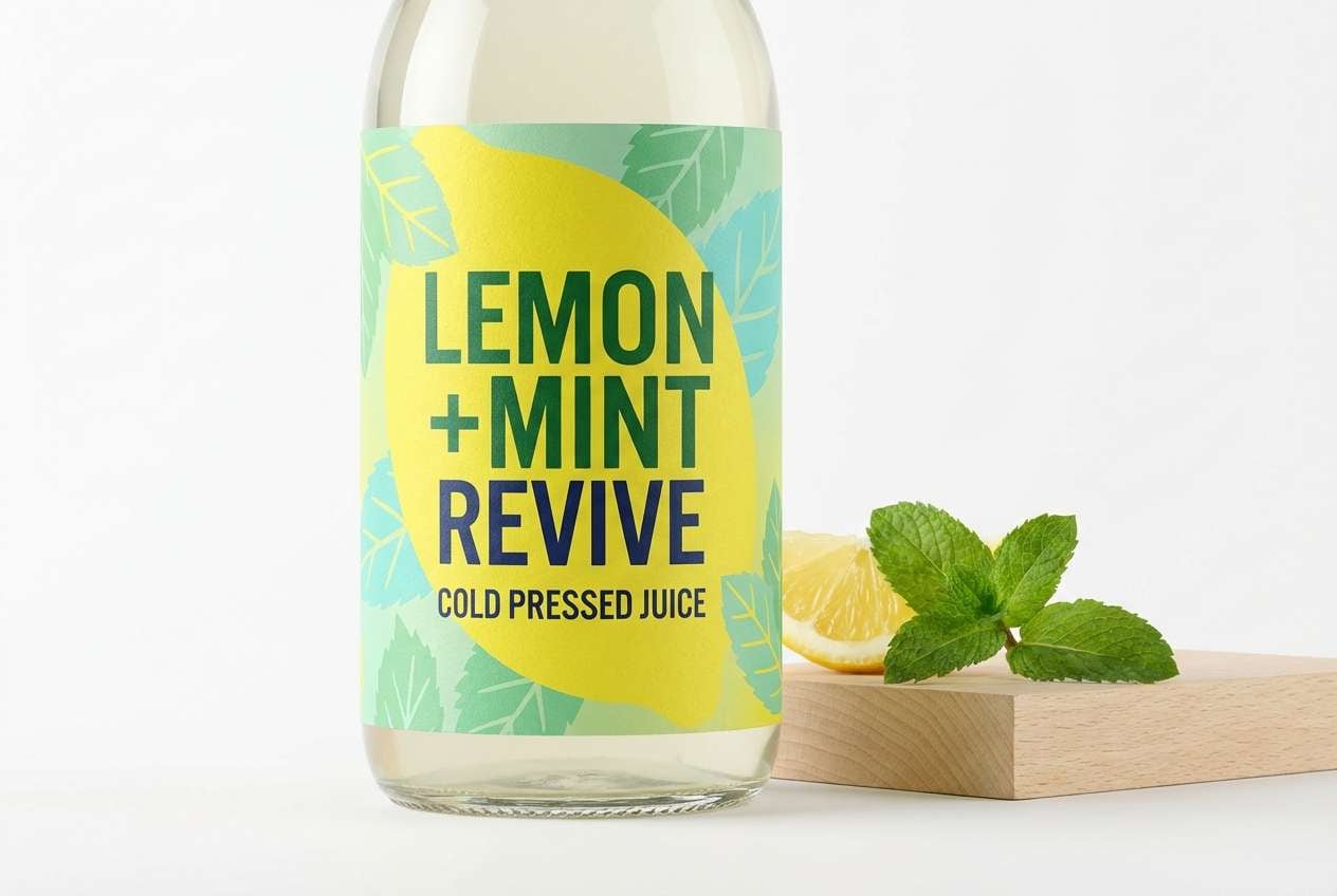 juice label packaging