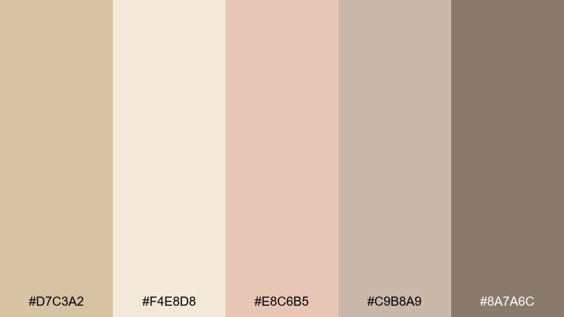 beach picnic pastels beige sand color palette with hex codes