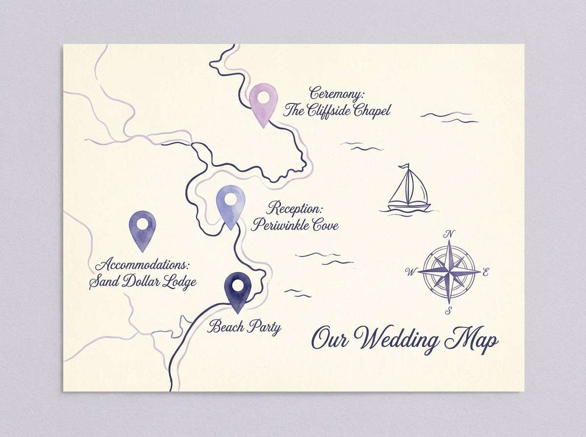 lavender map card