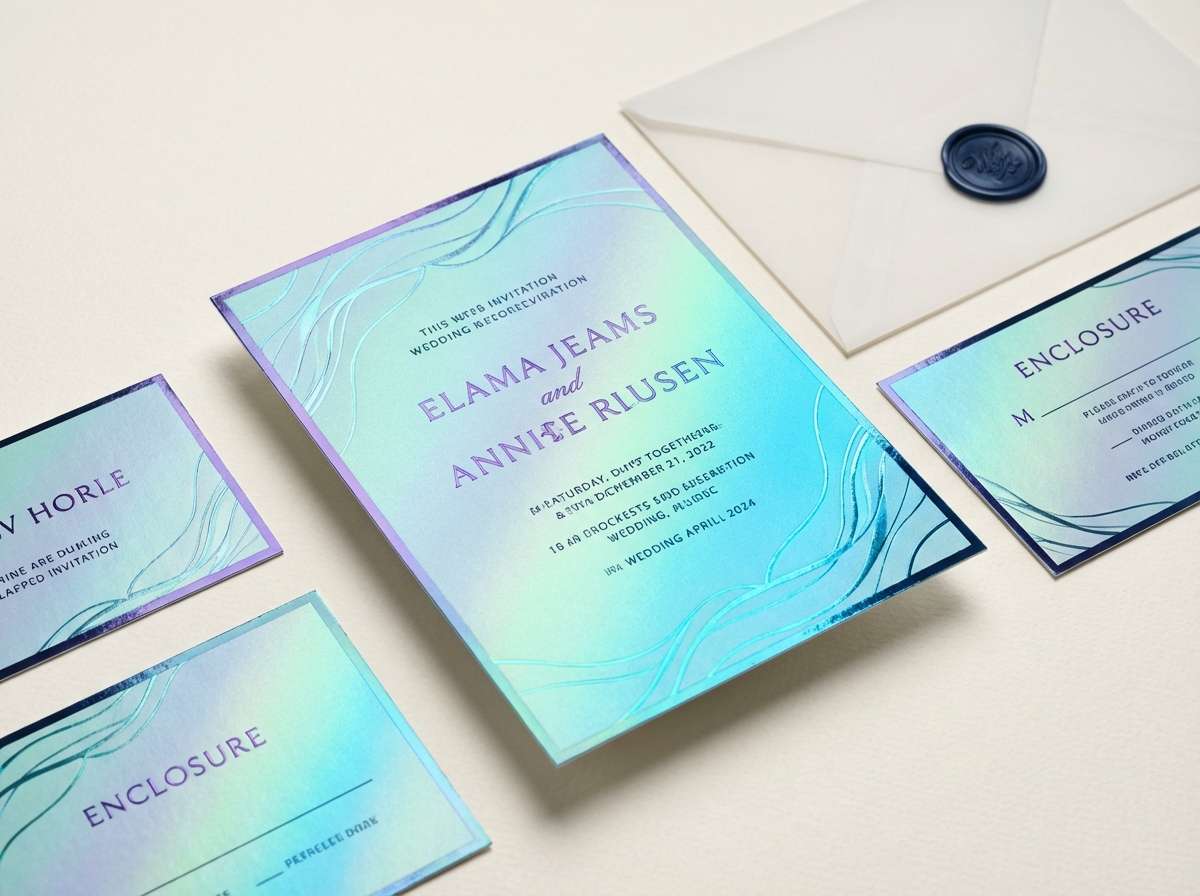 mermaid foil invite