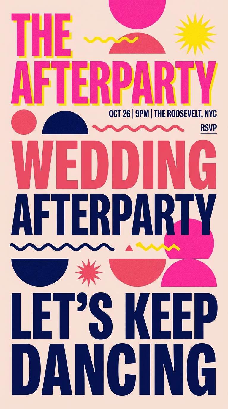 pink afterparty flyer