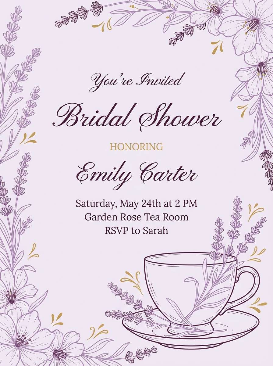 tea party invitation