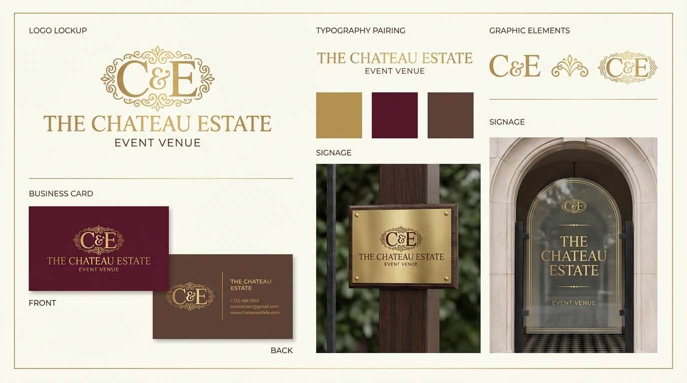 venue branding board