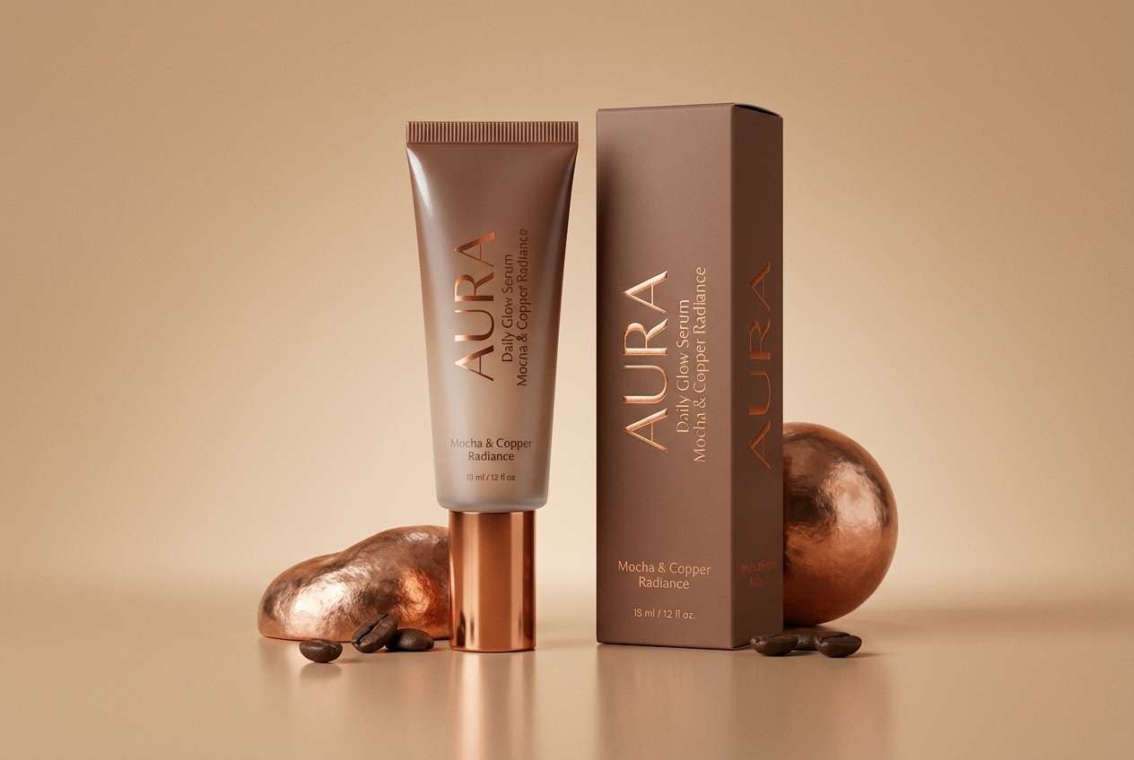 copper mocha beauty packaging