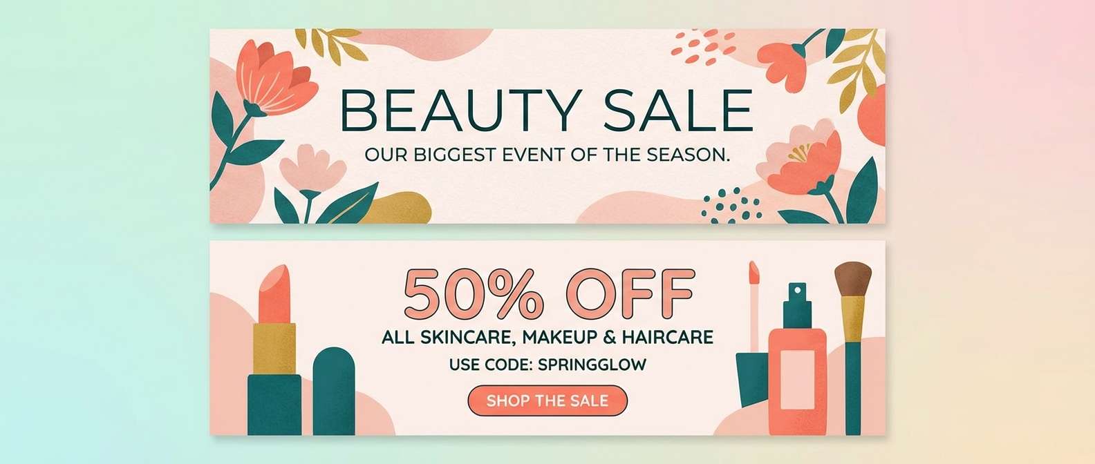 beauty sale banner