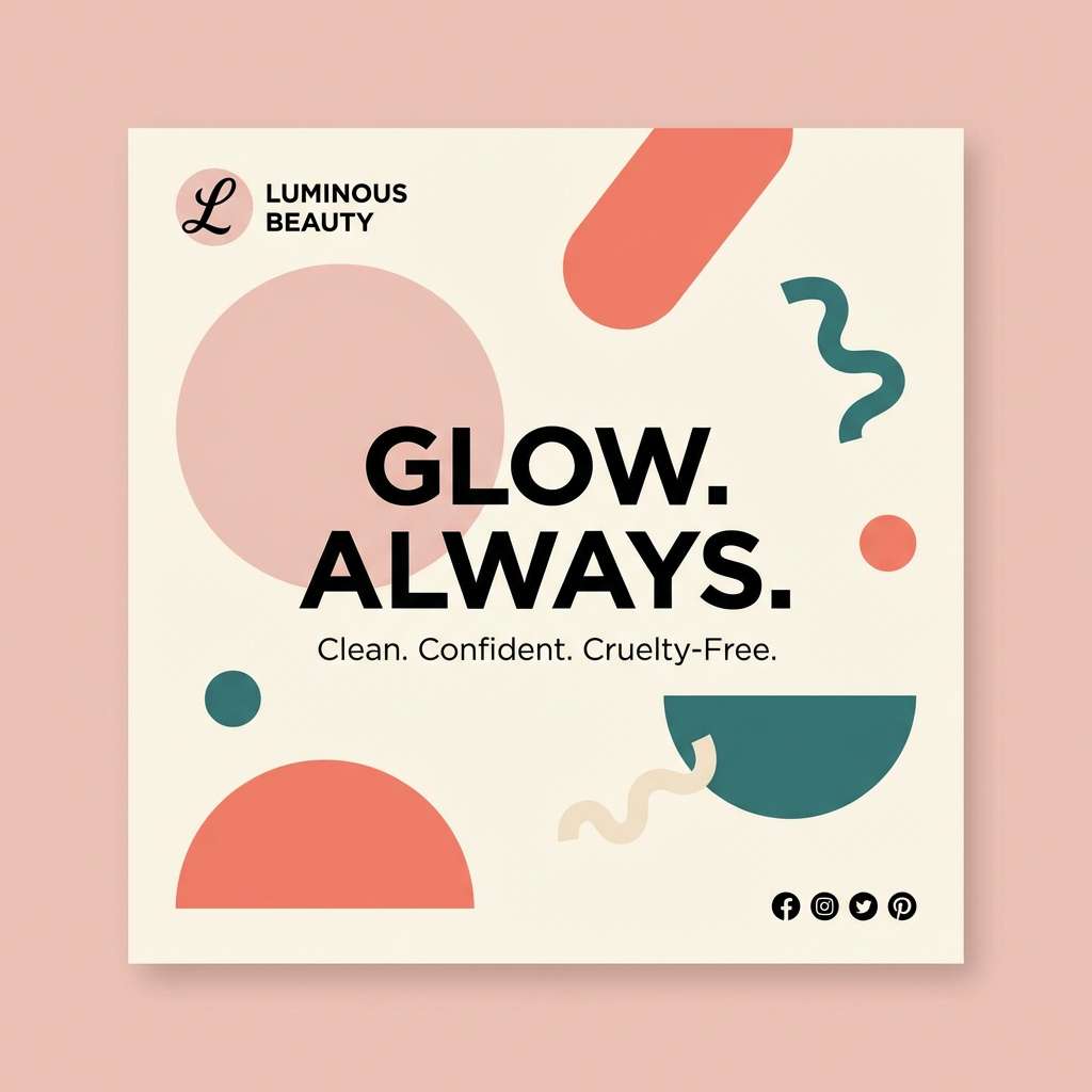 beauty social post template