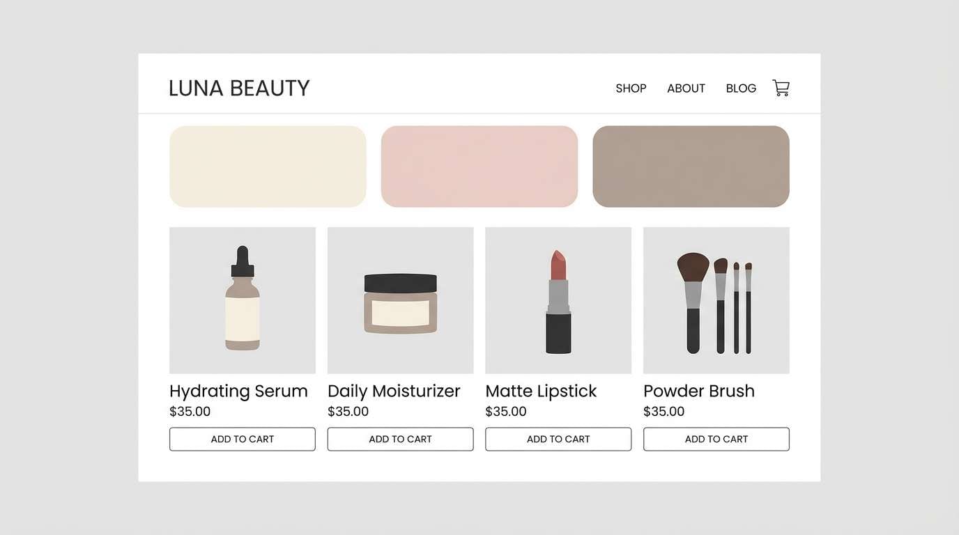 beauty website ui