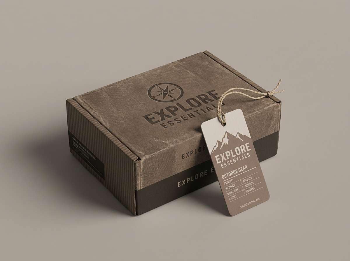 outdoor packaging in rugged browns