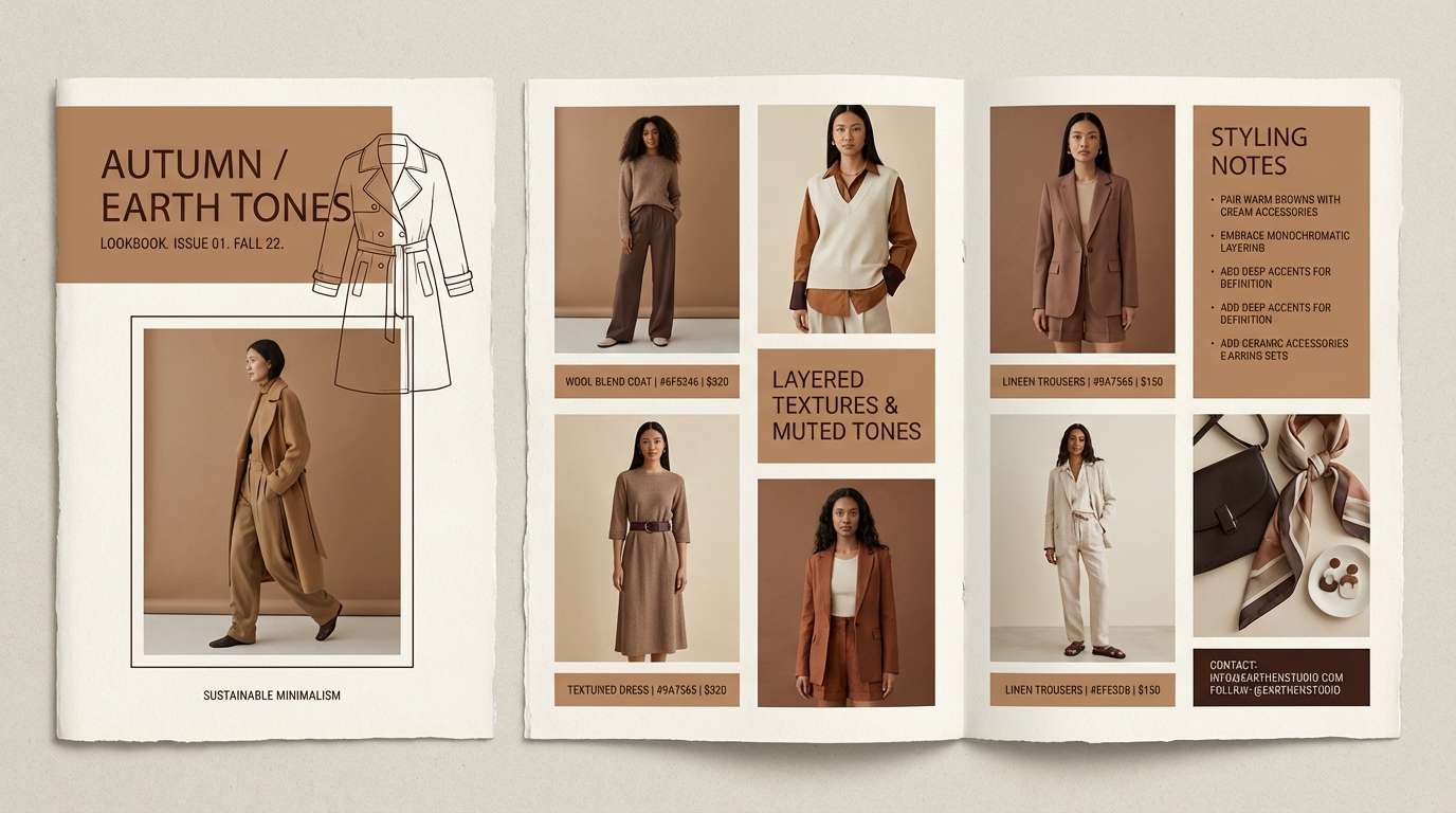 minimal fashion lookbook layout