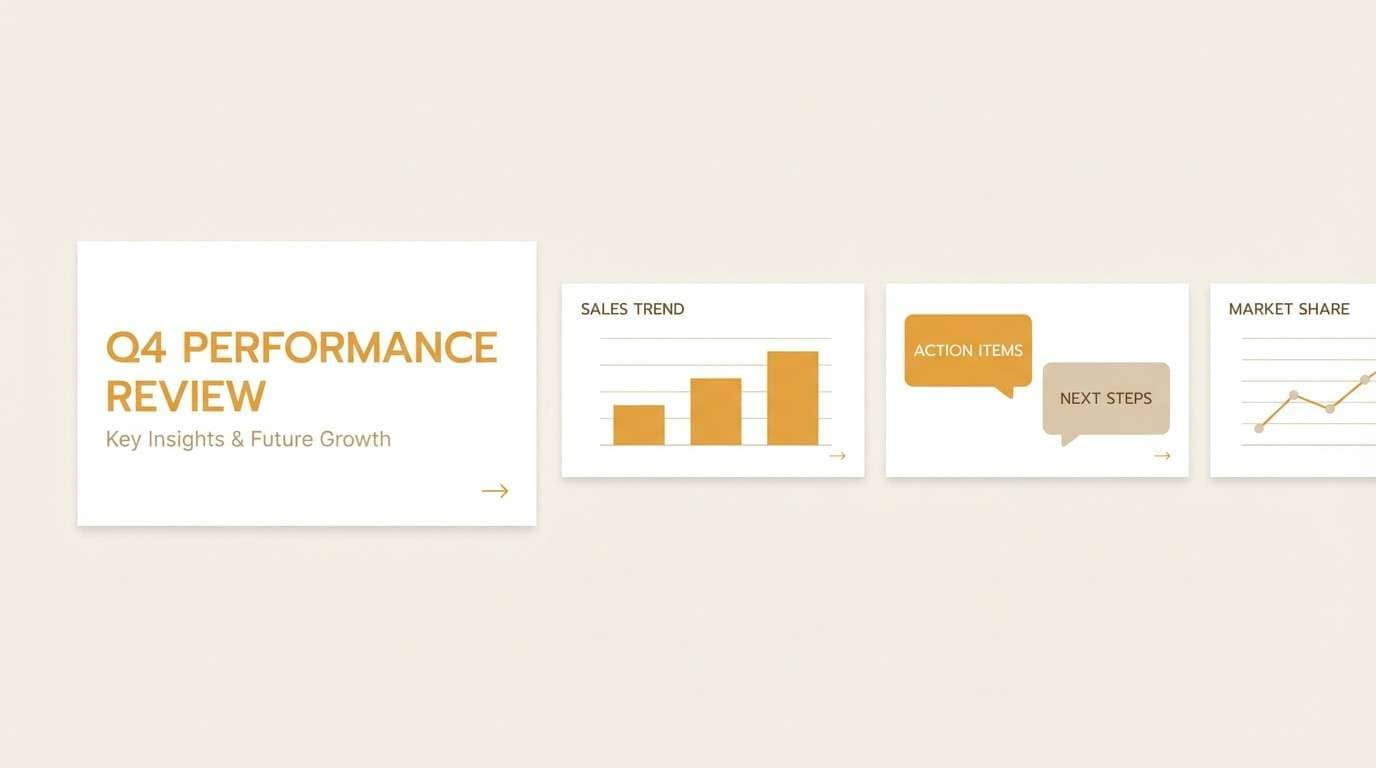 warm presentation slide deck