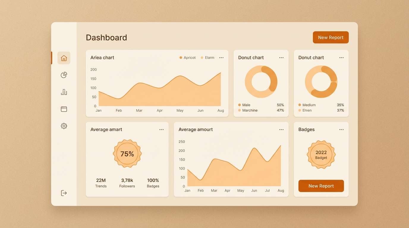 warm dashboard ui layout