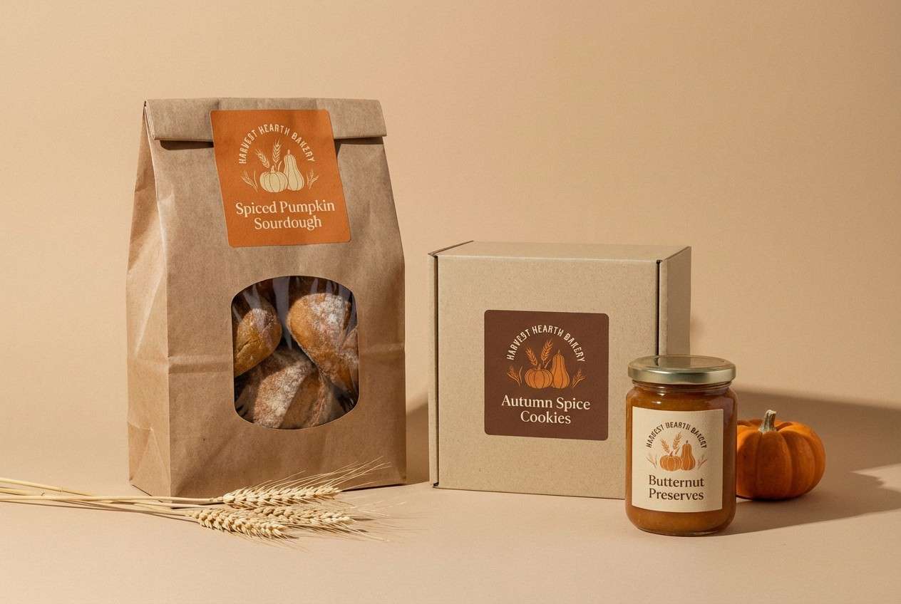 bakery sticker packaging shot