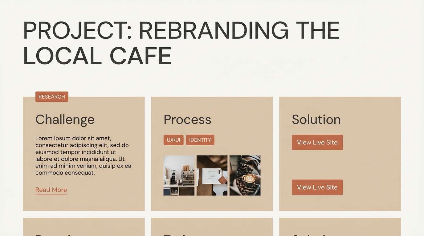portfolio case study layout