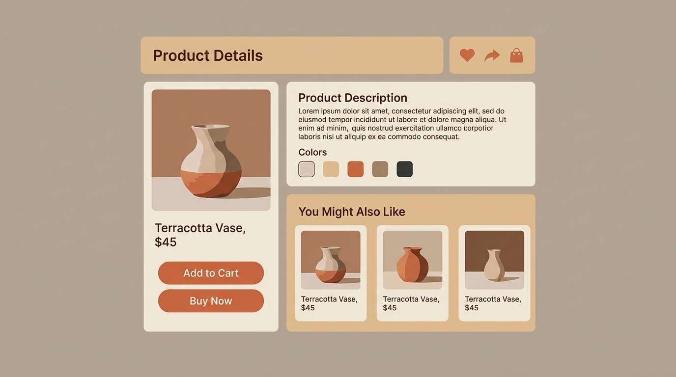 ecommerce product page ui
