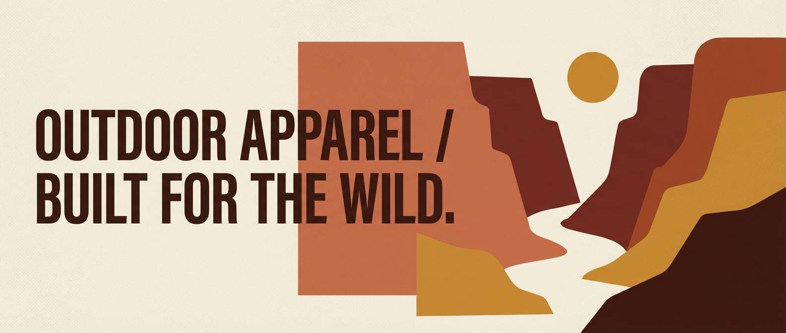 outdoor banner in canyon tones