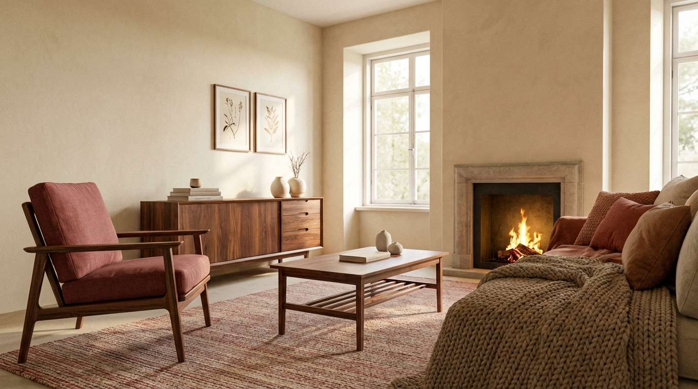 warm living room palette