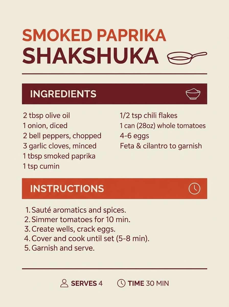 paprika recipe card design