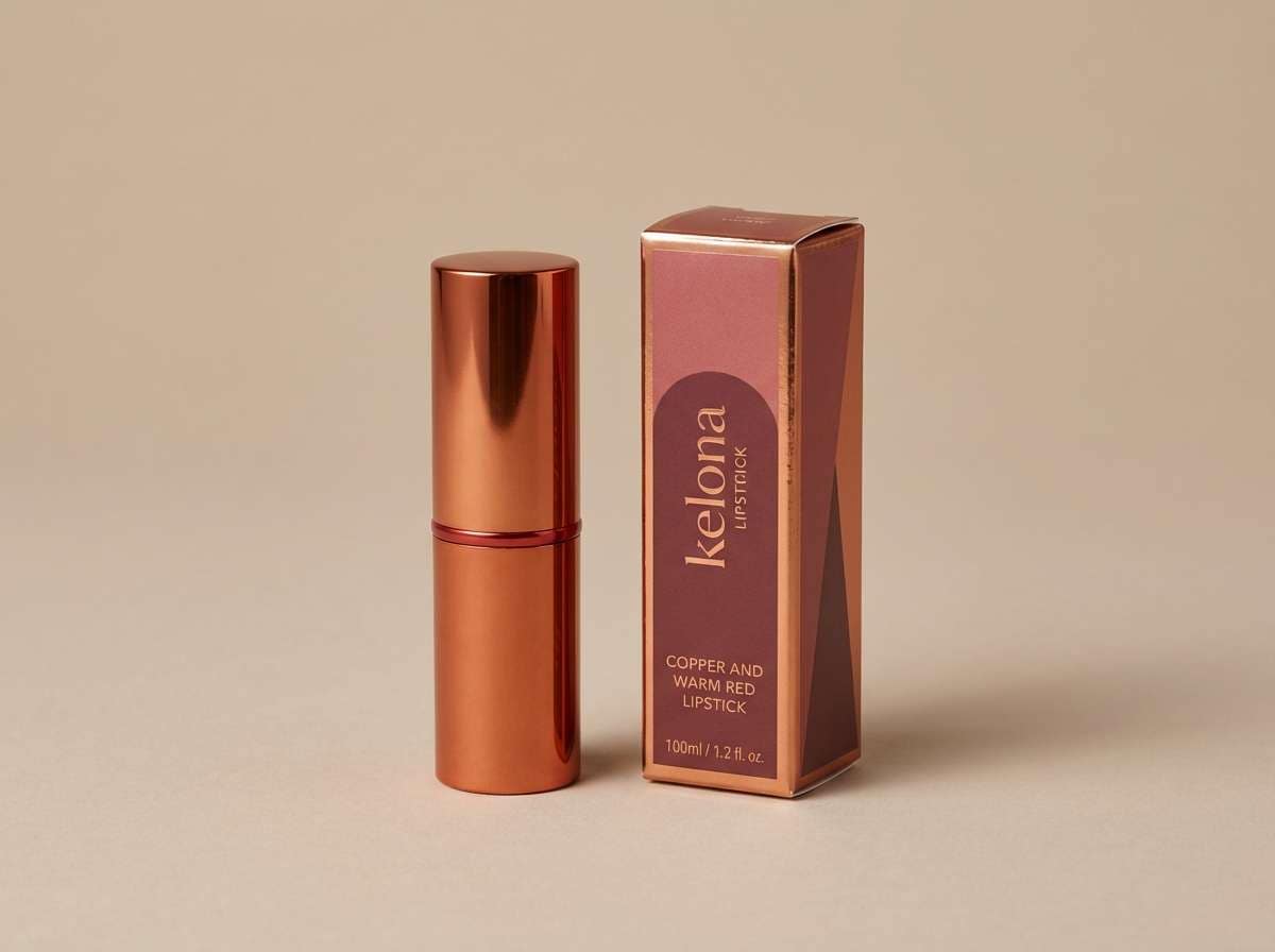 lipstick packaging in copper tones