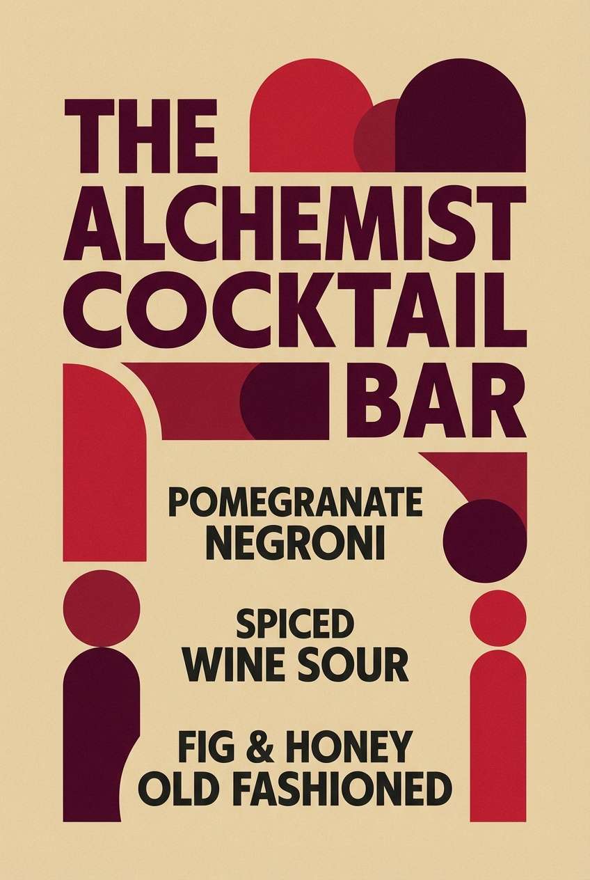 pomegranate cocktail poster