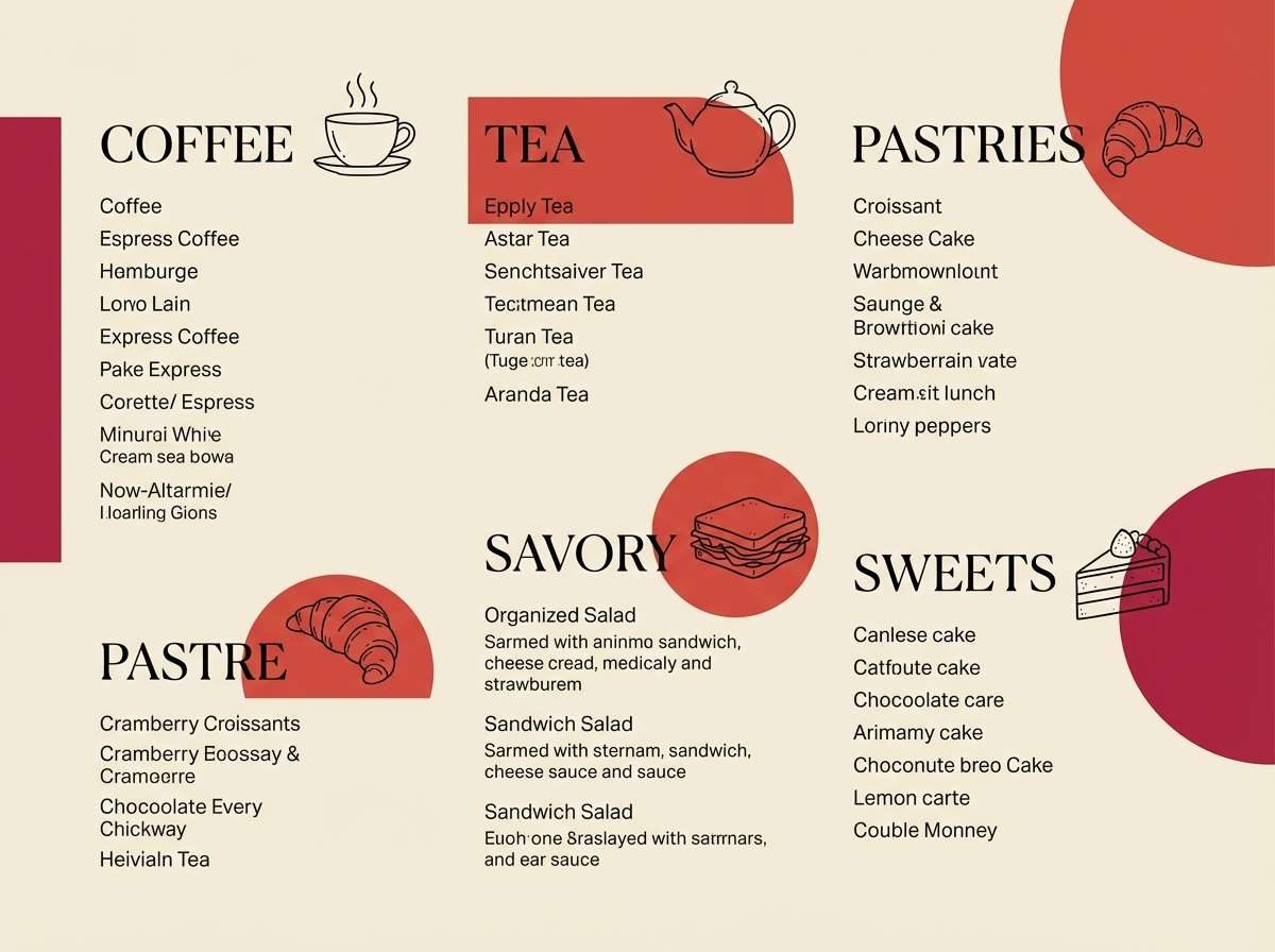 cozy cafe menu design