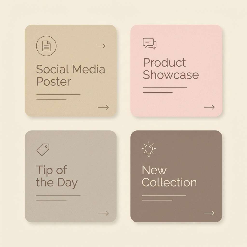 spring social templates in pastels