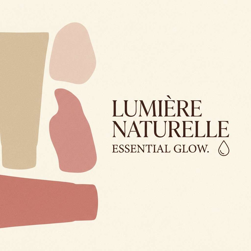 beauty ad in beige and blush