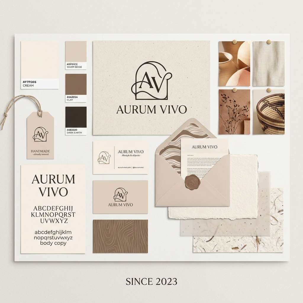 neutral stationery brand board