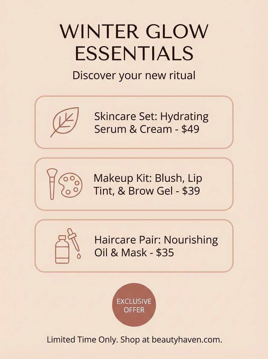 neutral beauty promo flyer
