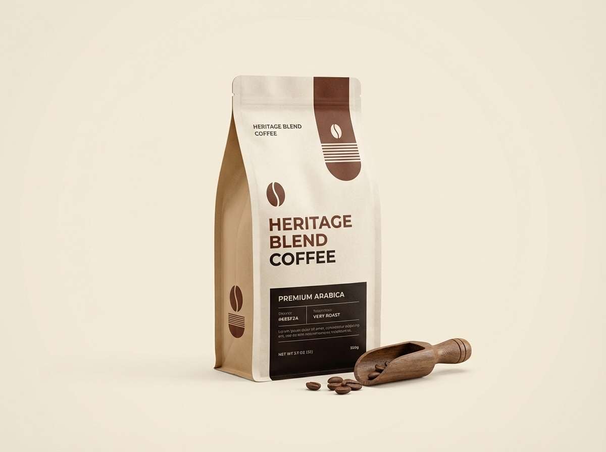 coffee bag packaging mockup