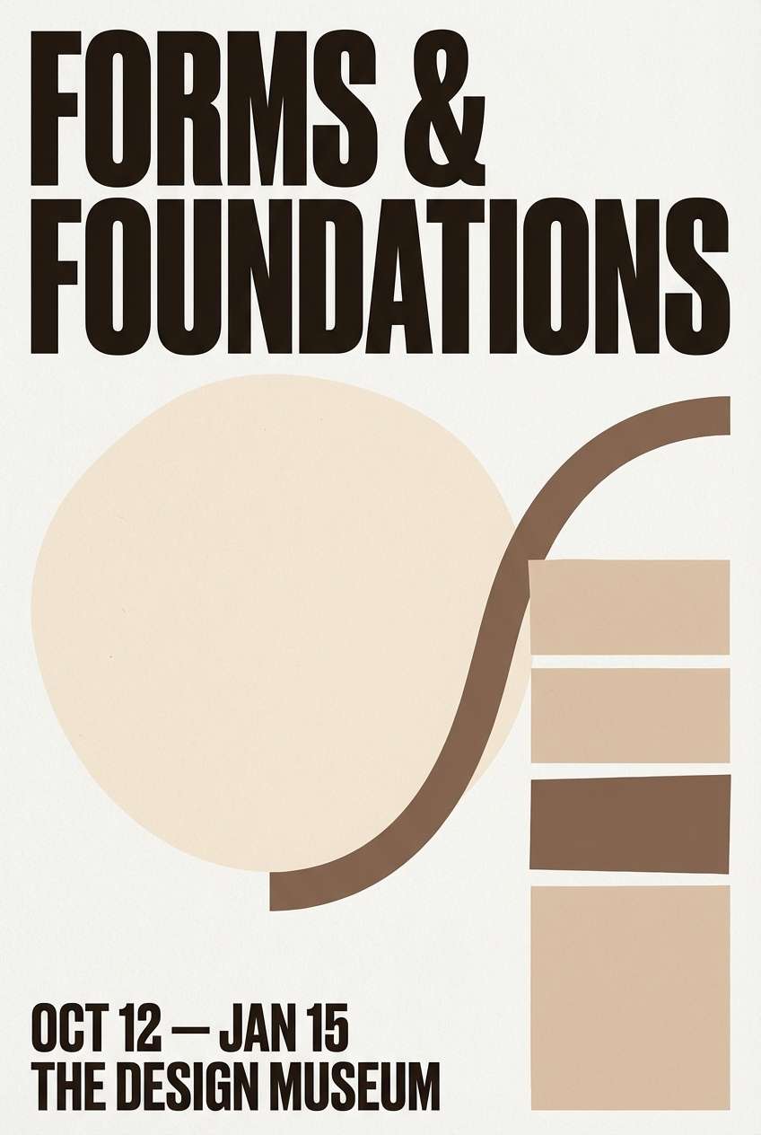 neutral museum event poster