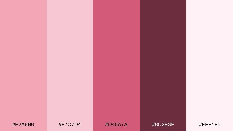 berry blush pop blush color palette with hex codes