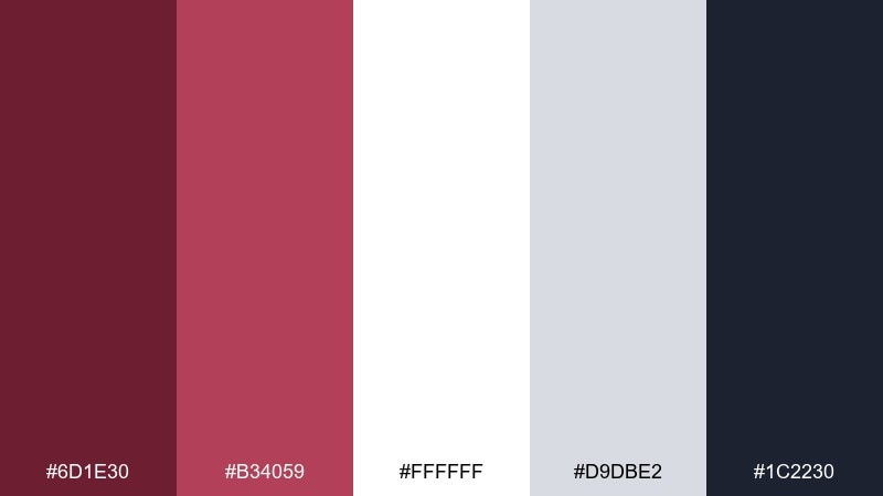 berry ink contrast wine burgundy color palette with hex codes