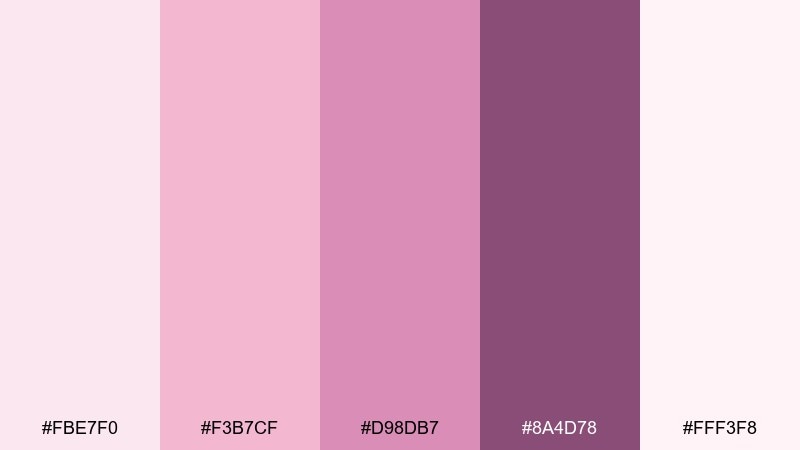 berry macaron color palette with hex codes