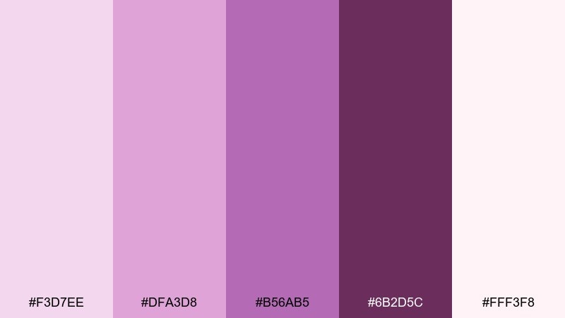 berry milkshake color palette with hex codes