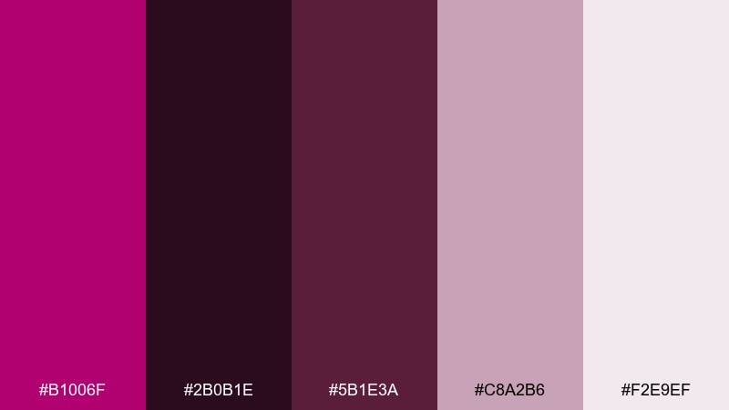 berry noir color palette with hex codes