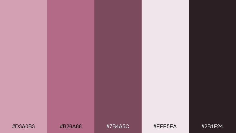 berry smoke color palette with hex codes