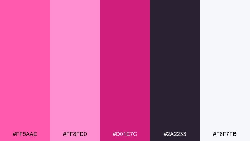 berry sorbet minimal color palette with hex codes