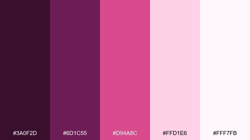 berry sorbet pop eggplant color palette with hex codes