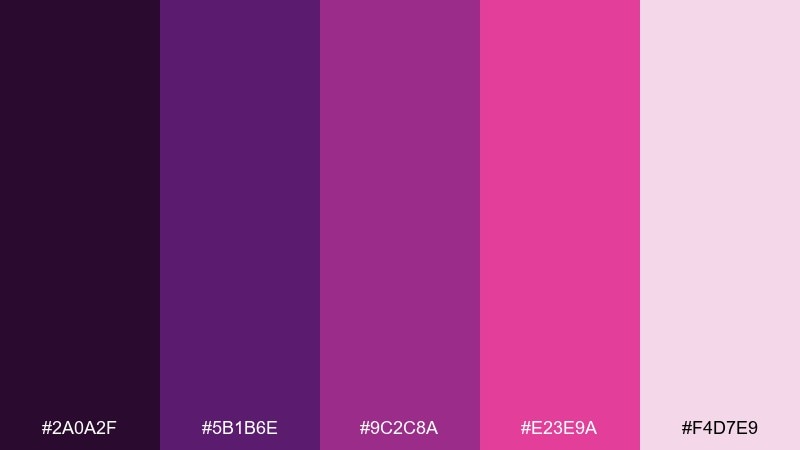 berry velvet color palette with hex codes