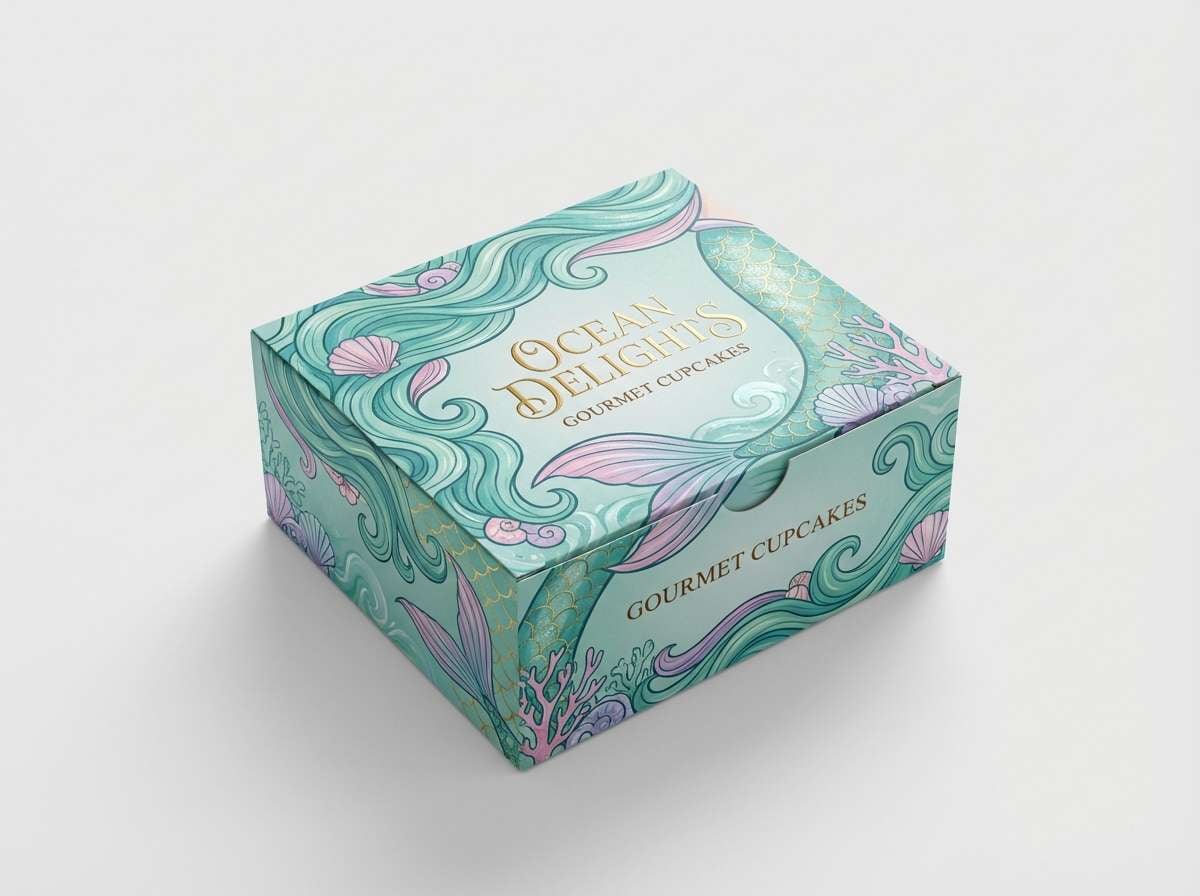cupcake box packaging design