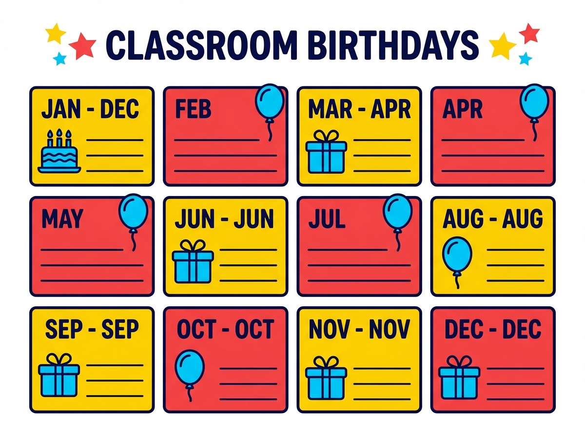 classroom birthday chart