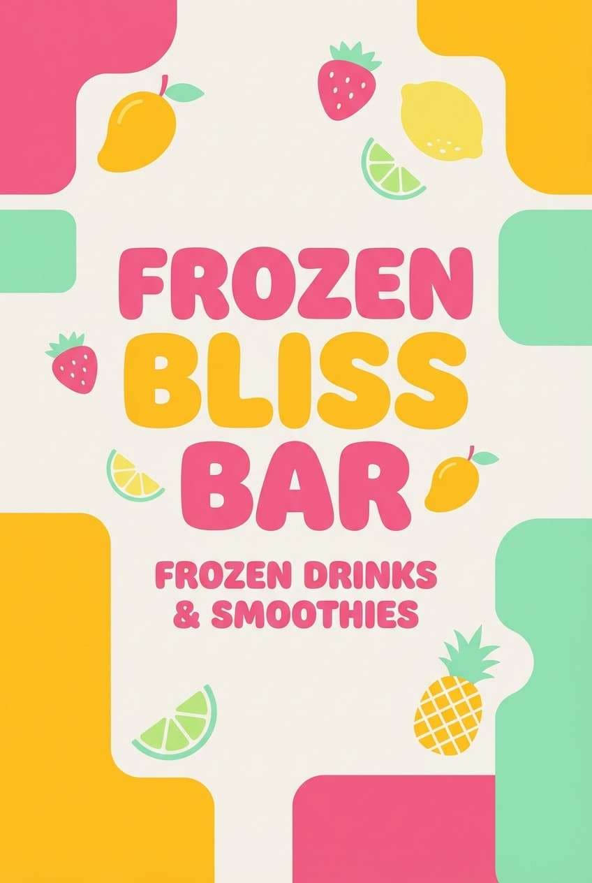 frozen drink poster design