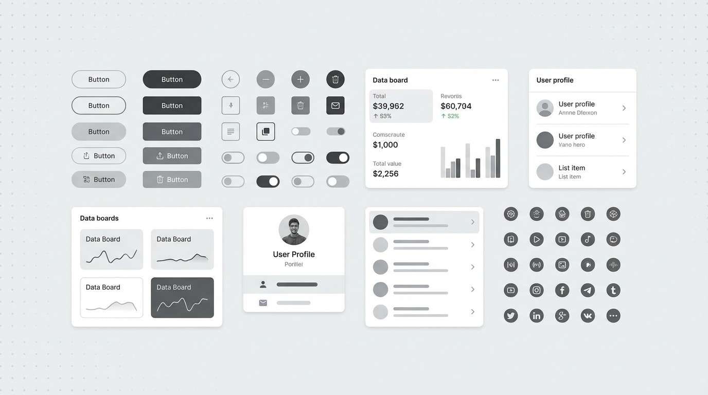 monochrome ui kit