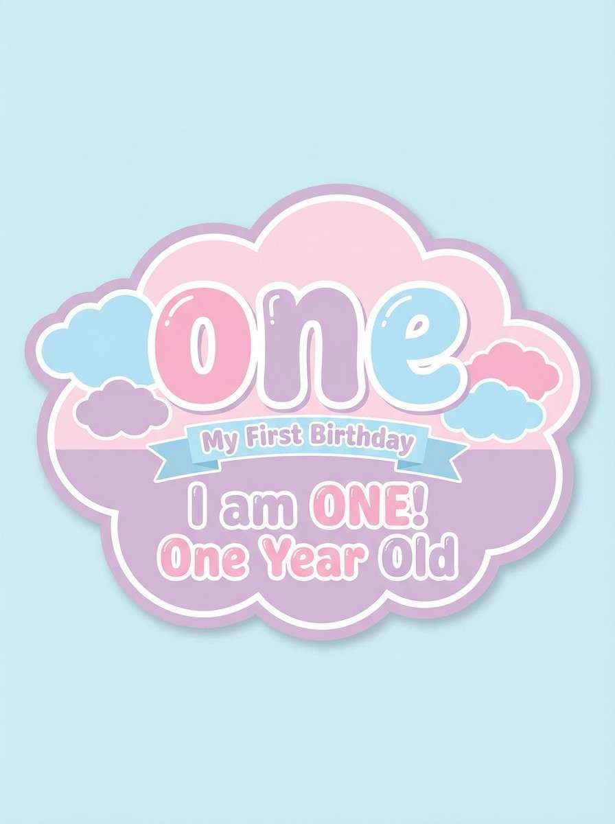 first birthday sign design