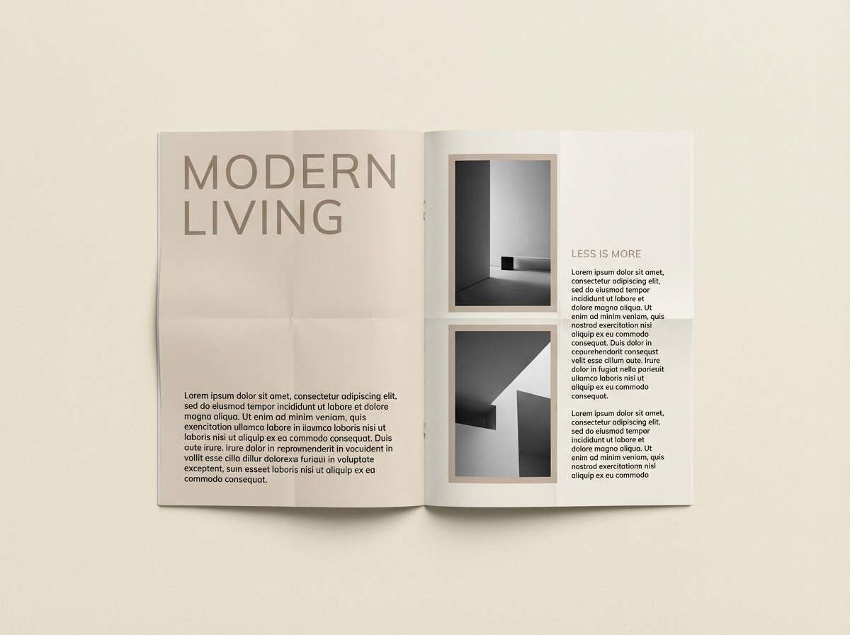 minimal editorial layout